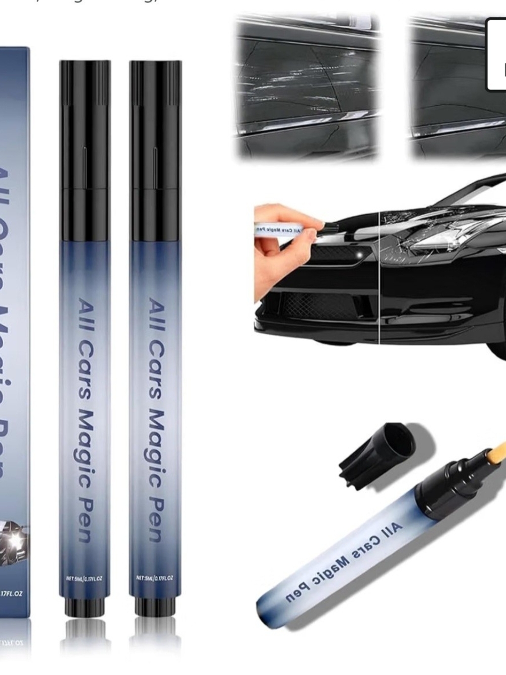 All Cars Magic Pen,Car Scratch Remover pen,Black Car Paint Scratch Repair